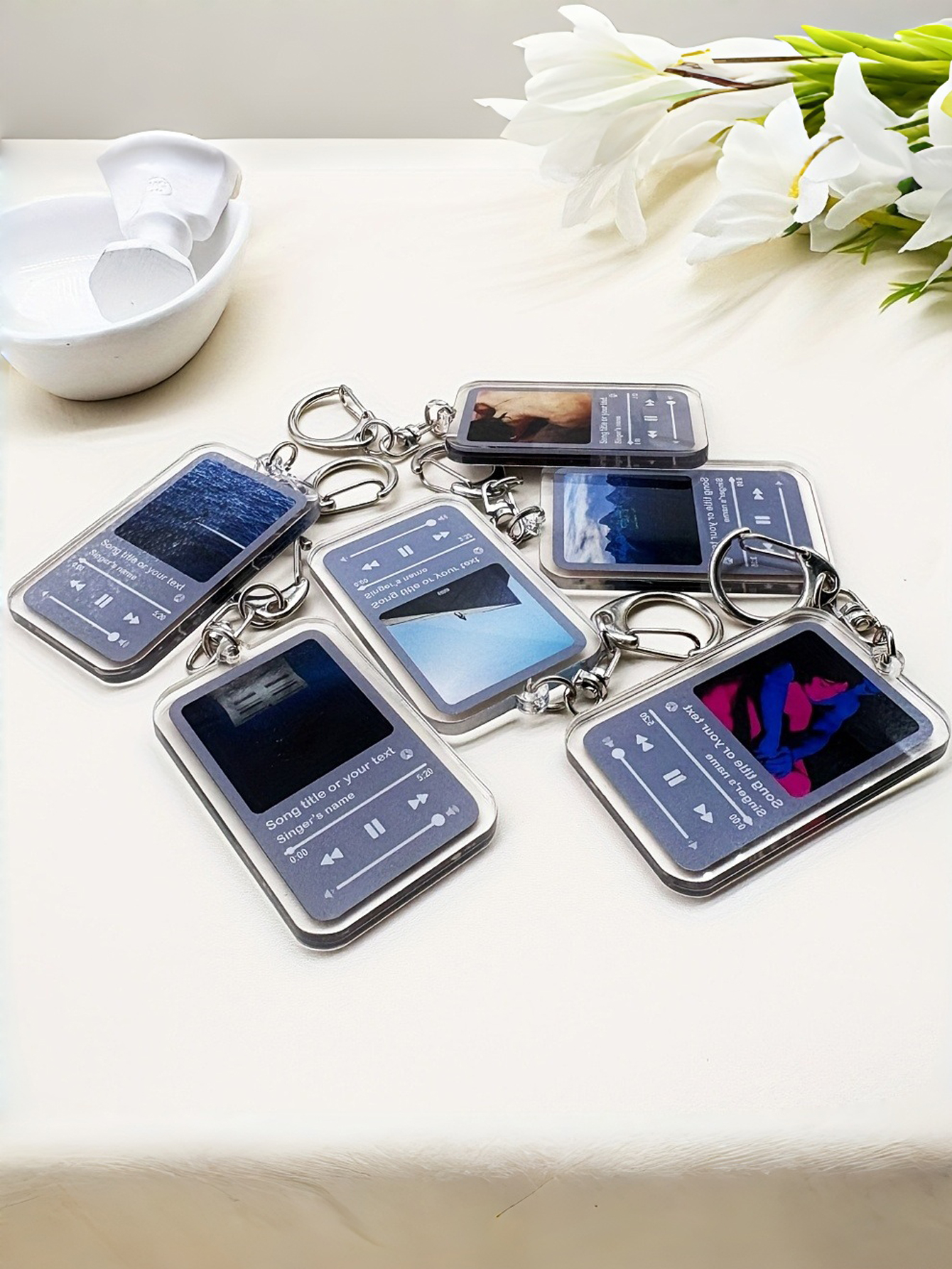 Custom Personalized Music Album Keychain